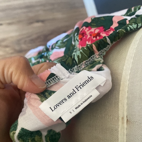 SOLD💔LOVERS AND FRIENDS Amity Mini Dress in Pink Palm Stripe - Picture 5 of 5